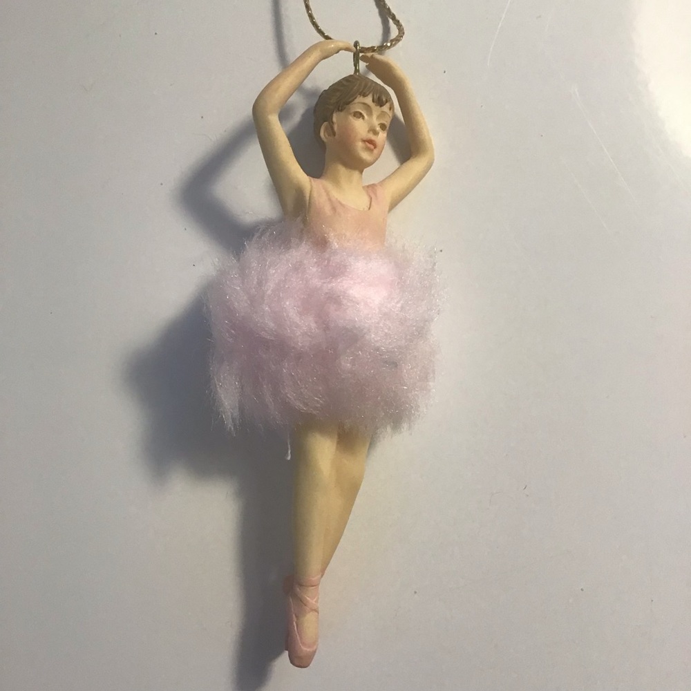 Vintage 1998 Ballerina Ballet Pointe Christmas Ornament Fairy Pink Tutu Holiday